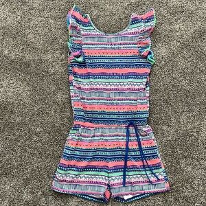 Deux par Deux vibrant sleevless shorts romper - sz 8